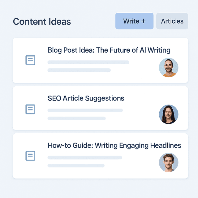 Content Writers Interface