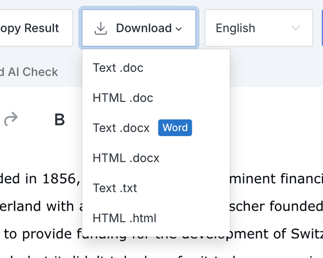 Export Feature